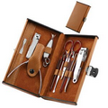 10pc Manicure set Tan clasp travel case (Screen printed)